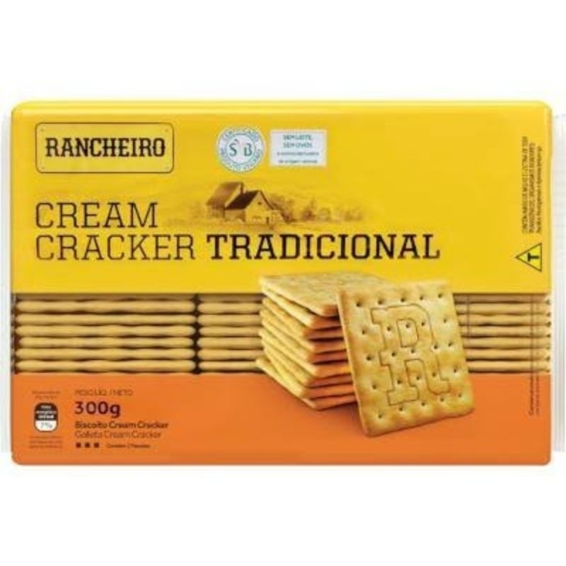 KIT COM 2 - Cream Cracker pacote 300g - Zero Leite - Zero Lactose. em Oferta na Shopee