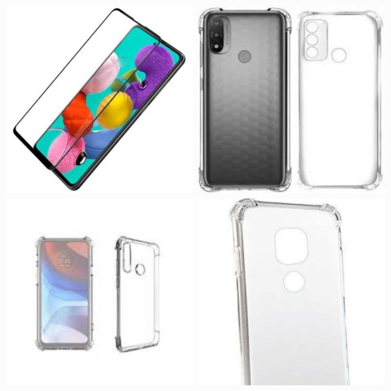 Kit capinha + Pelicula 3D Moto E7 E7 Plus E7 Power E32 E20 E30 E40