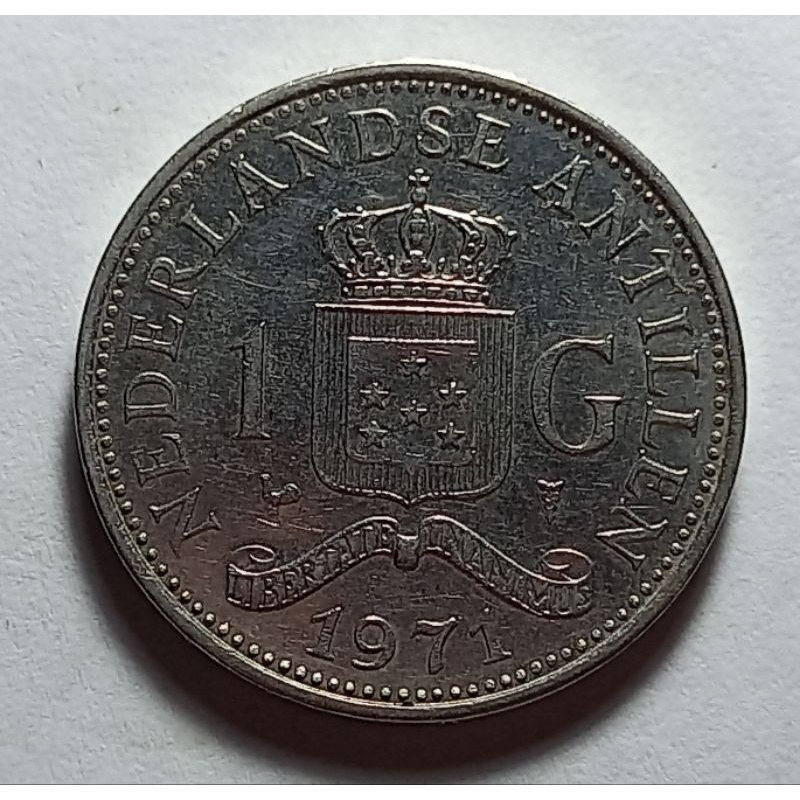 País: Antilhas Holandesas 1970 - 1 Gulden - Elimatec Moedas Antigas.