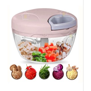 Processador Manual Triturador de Alimentos Moedor 3 Lâminas