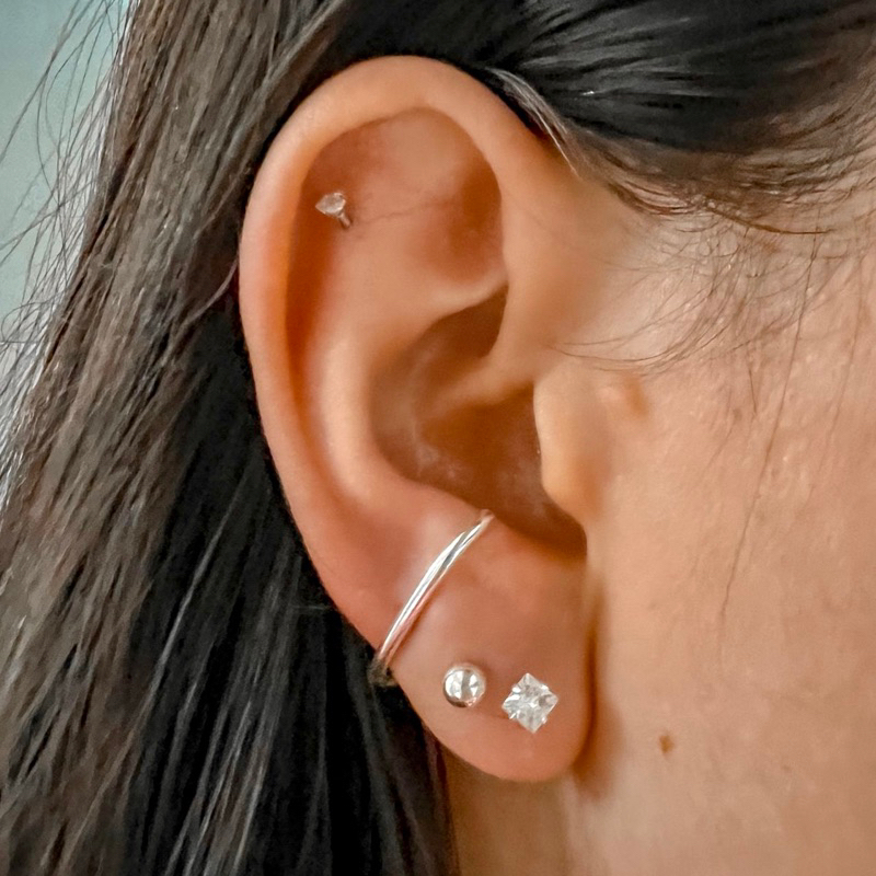 Brinco Ear Hook de Prata Legitina 925 em Oferta na Shopee