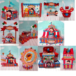 Kit personalizado infantil Circo Menino ( Combo de 5 peças por modelo)