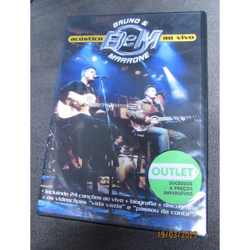 Bruno & marrone acústico bem ao vivo dvd novo lacrado