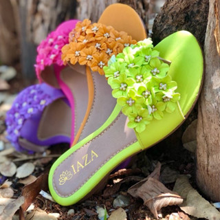 CHINELO RASTEIRINHA COLORIDO DETALHE EM FLORES