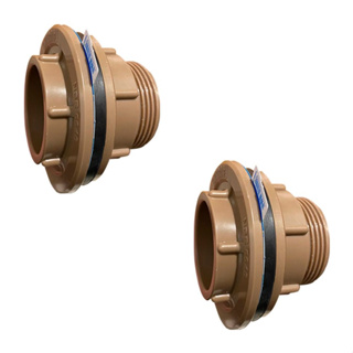 2 x Adaptador Flange 50mm (1.1/2) Marrom Para Caixa D' Água em Oferta na Shopee