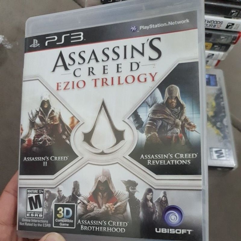 Assassin'S Creed Ezio Trilogy Ps3 Midia Fisica original capa seminova Perfeito 100% funcionandoTanto Midia perfeitos ....
Jogo em Cd Físico 

 Envio Imediato ... envio bem embalado para segurança da midia