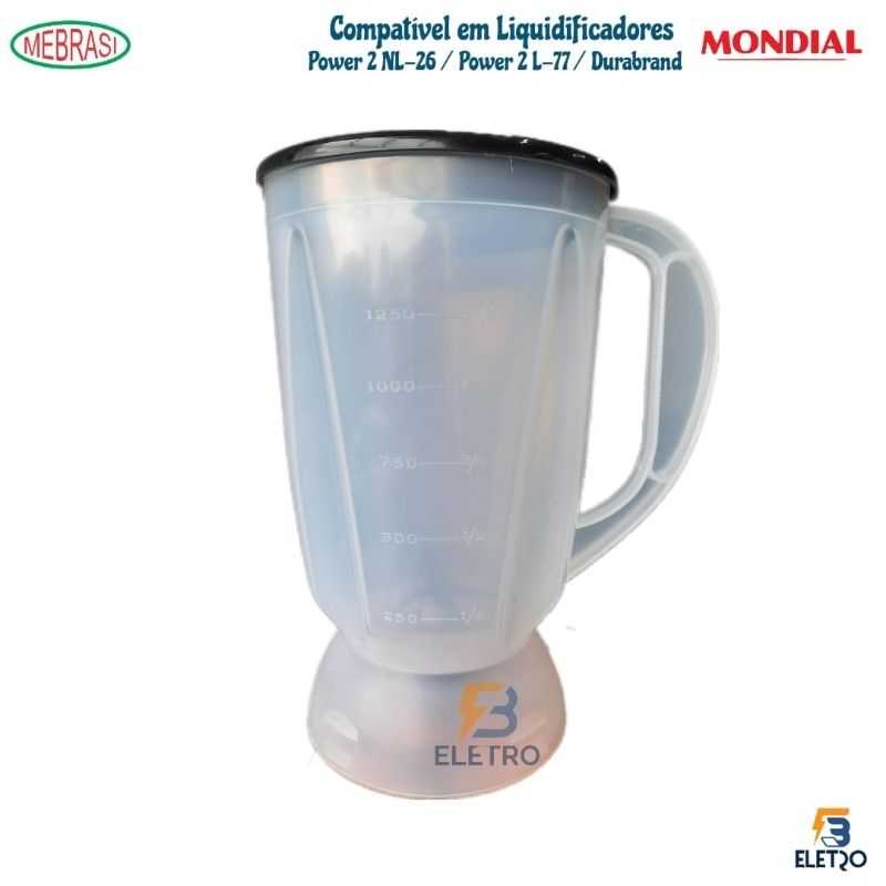 Copo Plástico Leitoso para Liquidificador Mondial Dinâmico L35
