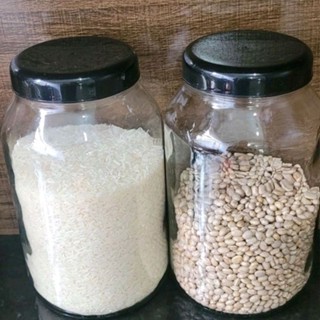 Pote de Vidro 3 litros Kit com 2 unidades, com Tampa de Plástico