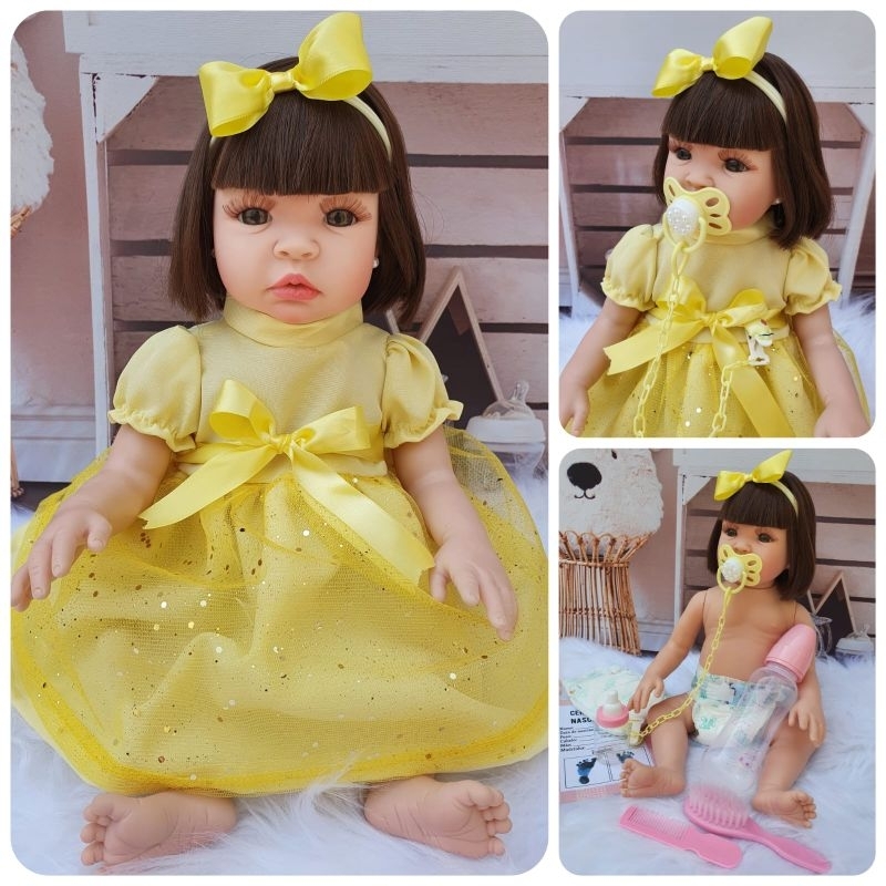 Boneca Corpinho Silicone Bebe Reborn Princesa Na Promoção