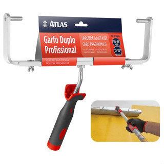 Garfo Duplo Ajustável Para Rolo de Pintura de 30 a 46cm Profissional AT360/46 - Atlas