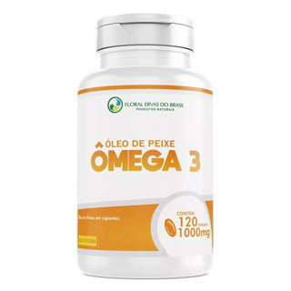 Ômega 3 120 cápsulas 1000mg Óleo de Peixe Puro Importado - Floral Ervas