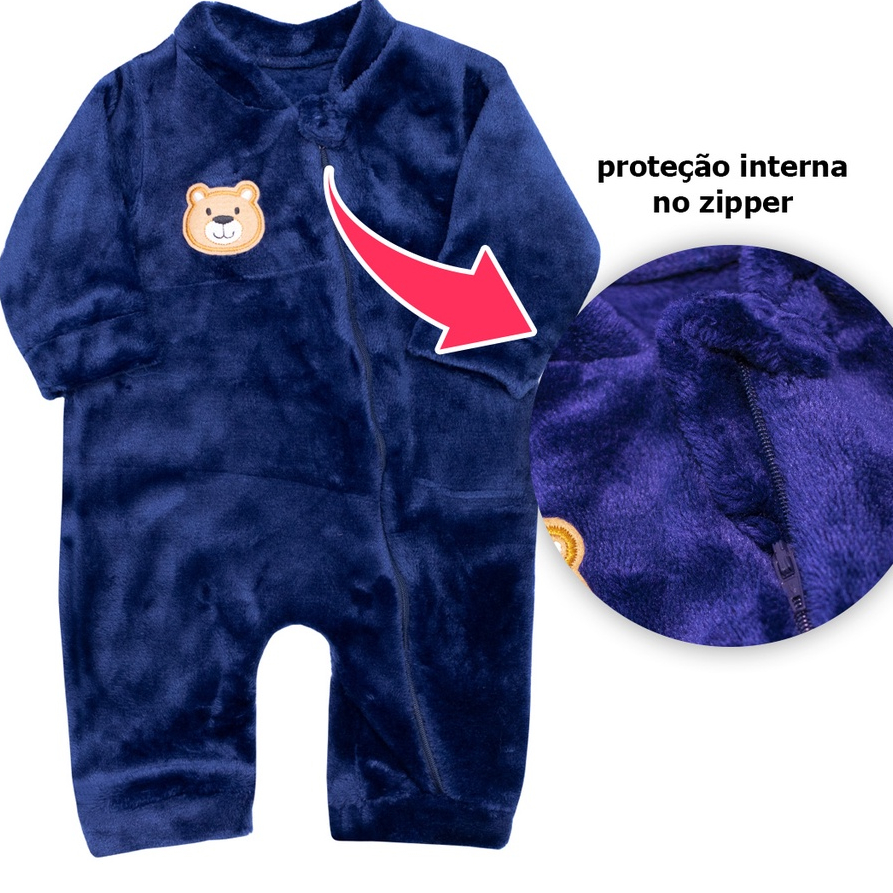 Macacão Romper de recém nascido Bebê Fleece, Pijama Roupa de Bebe em Oferta na Shopee