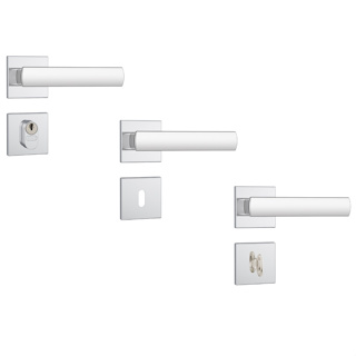 Fechadura de Porta Stam Roseta Quadrada Inox - Externa 803/35, Interna 813/35 e Banheiro 823/35 em Oferta na Shopee