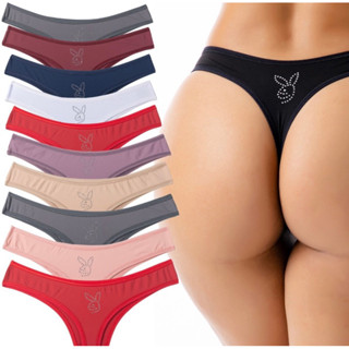 Kit Com 10 Calcinhas Coelhinha Sensual Lingerie Tanga Fio Dental