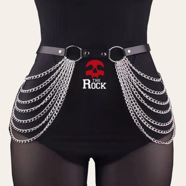 Cinto 4 Argolas Chains Punk Rock Cosplay em Oferta na Shopee