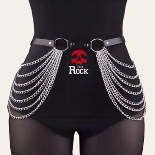 Cinto 4 Argolas Chains Punk Rock Cosplay em Oferta na Shopee