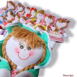 Boneca de Pano Artesanal 35cm kit 3 unidades Bonecas Gaia