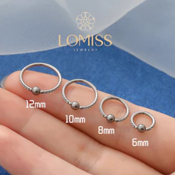Piercing Conch/ Daith Captive TitÂnio G23 ZircÔnia《Lomiss piercing》