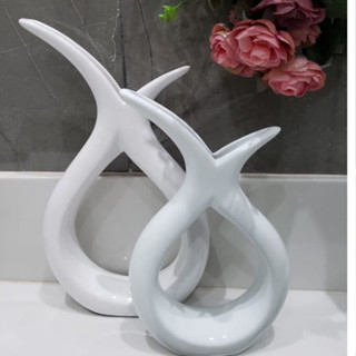 kit 2 peças Dupla de vasos decorativos garrafa estilizada enfeite rack sala aparador de ceramica decoração mesa de centro vasinho decorativo Estilizados em Cerâmica Decoração Enfeite de Casa