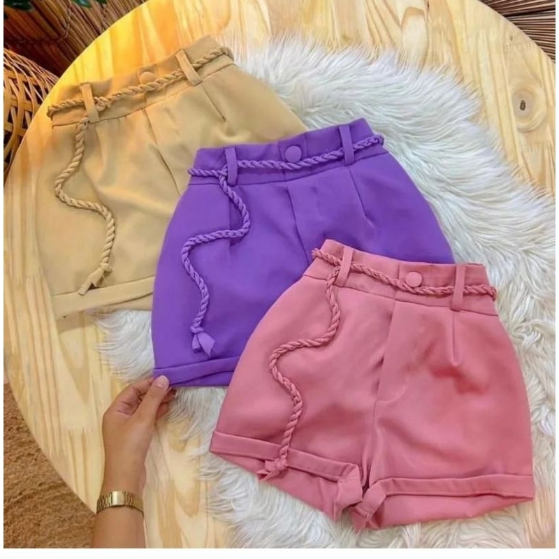 Shorts Alfaiataria cordinha/ Short feminino