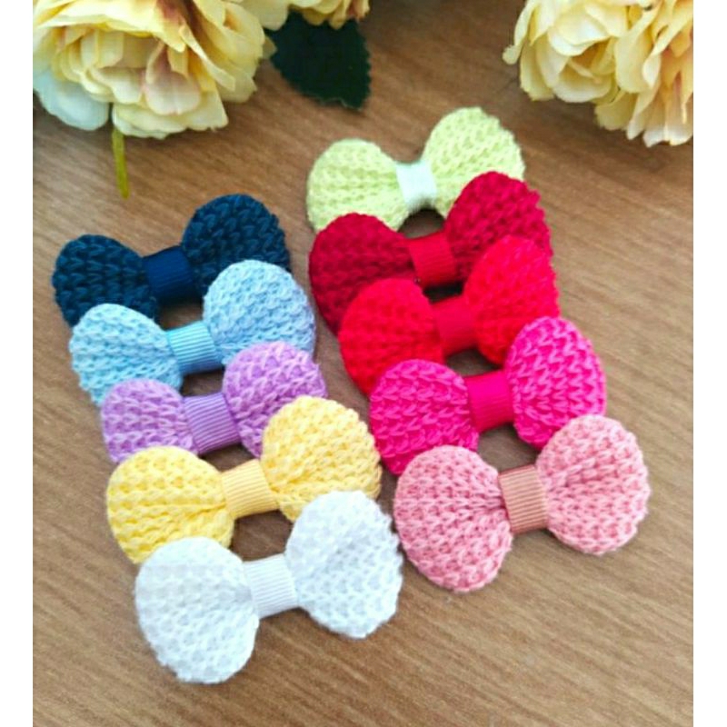 Lacinhos de  Crochê para Colar na Cabeça da Bebê em Oferta na Shopee