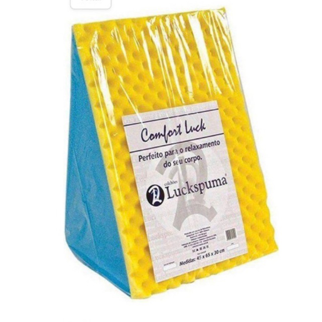 Travesseiro Suave Encosto Triangulo Anti Refluxo Luckspuma Capa  Lavável
