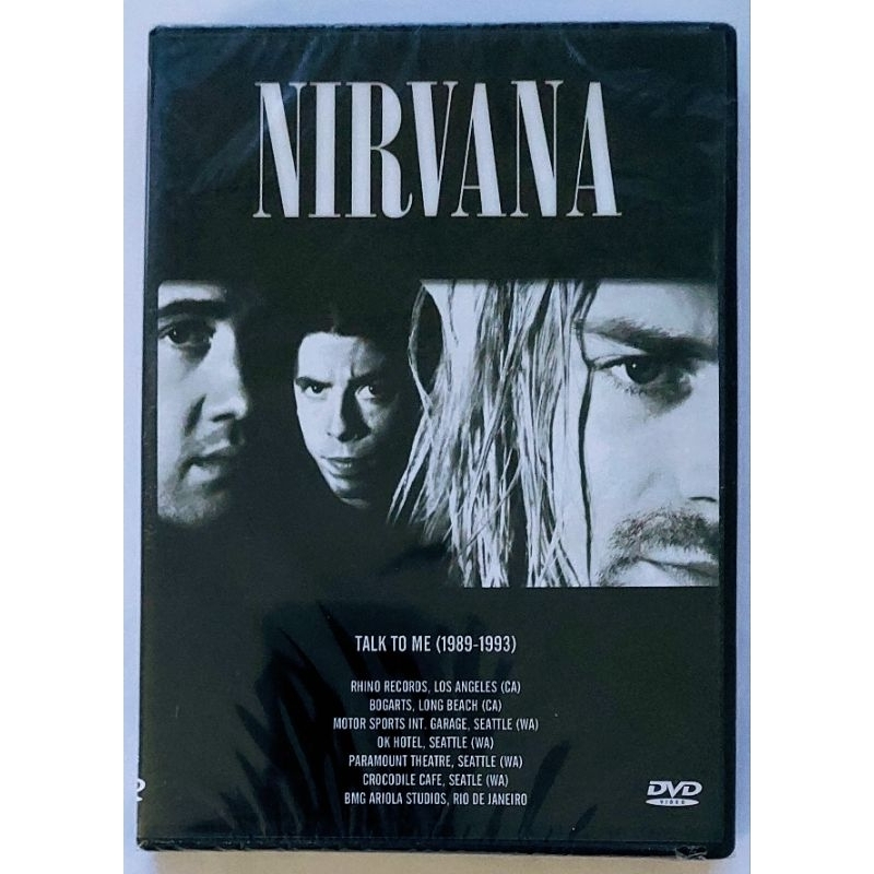 Dvd Nirvana - Talk To Me (1989 / 1993) Lacrado e Original (RARIDADE) Rock