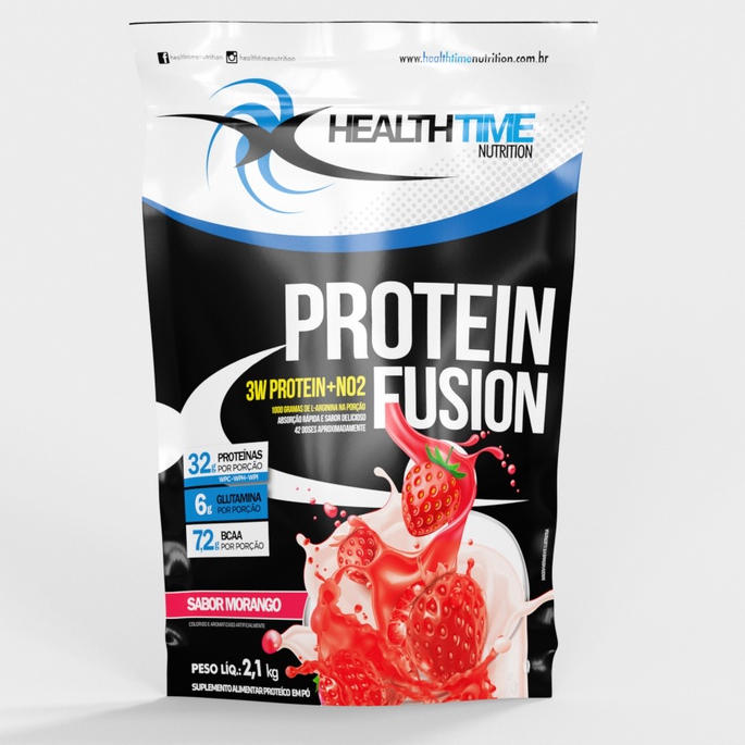 3W FUSION WHEY PROTEIN HEALTH TIME - REFIL 2,1 kg (32g DE PROTEÍNA POR PORÇÃO)