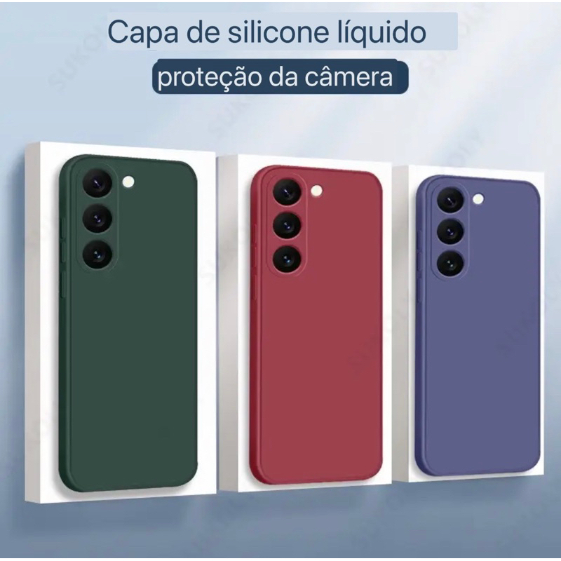 Capinha Com camurça por dentro para S22/S22PLUS/S22ULTRA/S24/S24PLUS/S24ULTRA/S23FE/S23capa com veludo por dentro básica em Oferta na Shopee