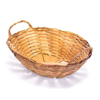 Cesta Oval de Bambu duas alças 23cm em Oferta na Shopee