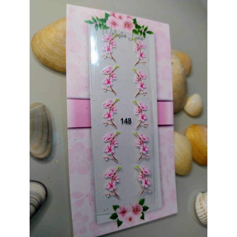 100 adesivos para unhas películas artesanais em Oferta na Shopee