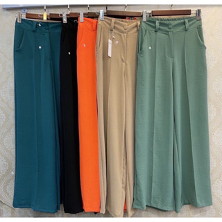 Calça Pantalona tecido De Duna maravilhosa ela estica com cintura-001