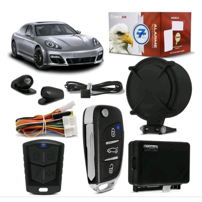 Alarme Automotivo Ômega7007xr TXC  com Chave Canivete LOOK-OUT Original Direto da Fábrica.