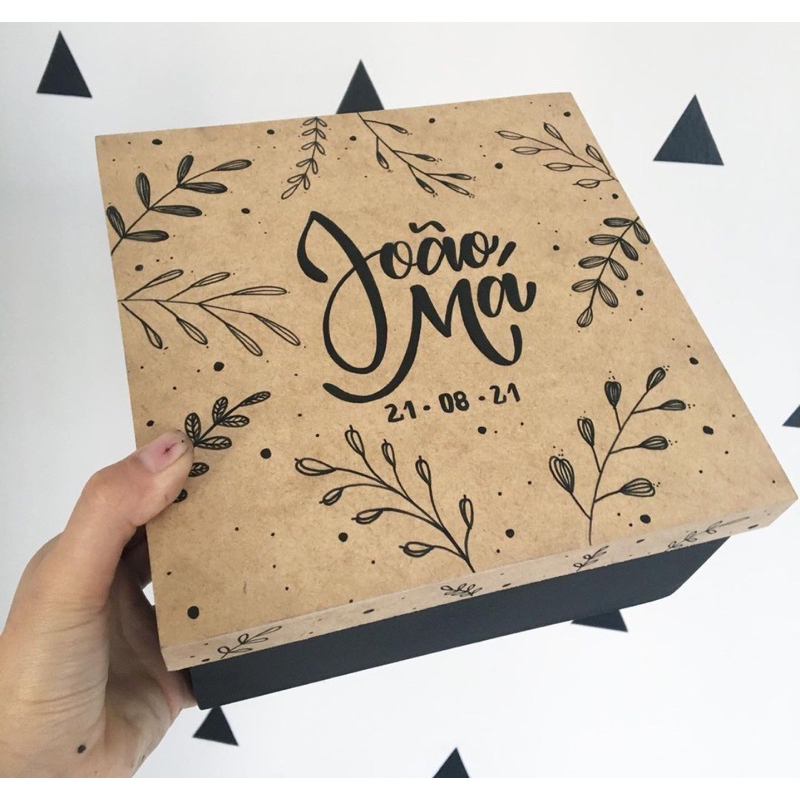 Caixa em MDF personalizada 20x20x5 | Caixa Personalizada | Presente Criativo