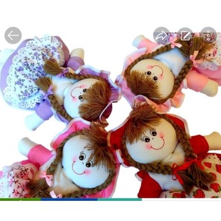 Boneca de Pano Artesanal 35cm kit 8 unidades Bonecas Gaia