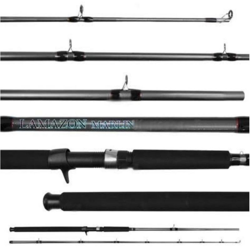 Vara De Carretilha Lamazon Marlin Pesca Pesada 60lbs + salva vara