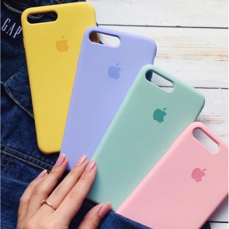 Capa Para iPhone 7 Plus / 8 Plus Silicone Aveludada Capinha 1ª Linha