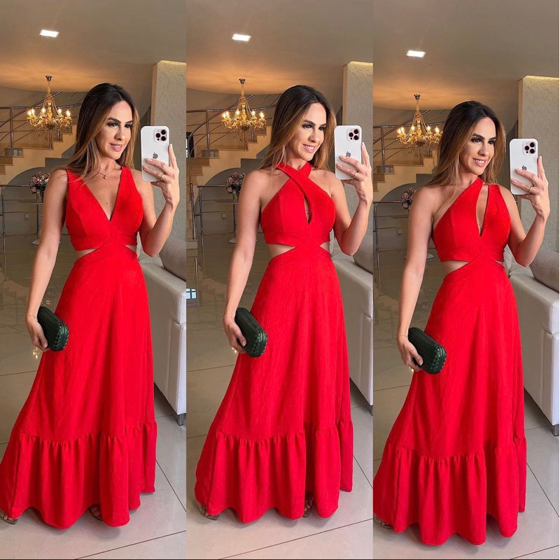 Vestido Multiformes três formas de uso três looks diferentes em Oferta na Shopee