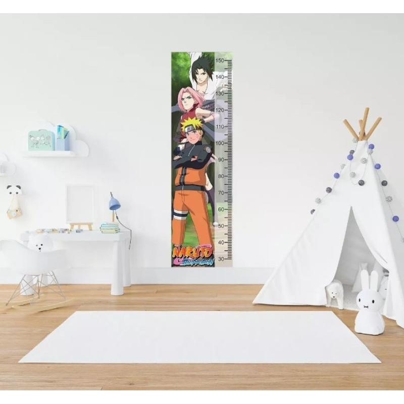 Régua de Crescimento Papel de Parede Quarto Infantil Naruto