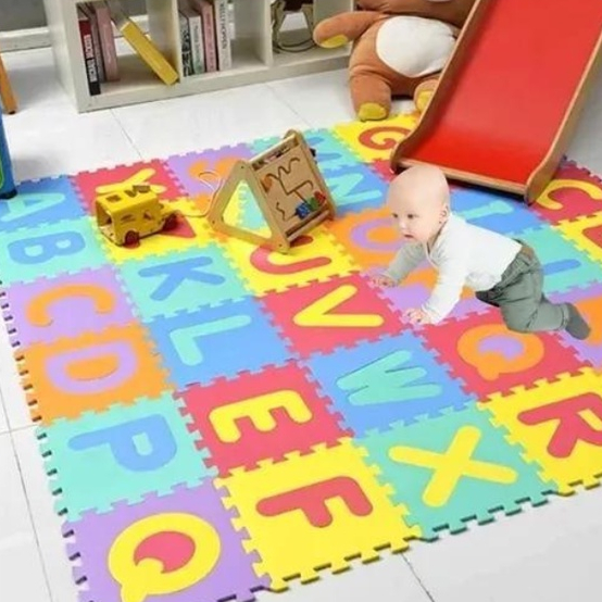 Tapete Alfabeto e Numérico Eva Tatame Infantil Educativo Criança Peças 29x29cm 08mm 26 ou ...