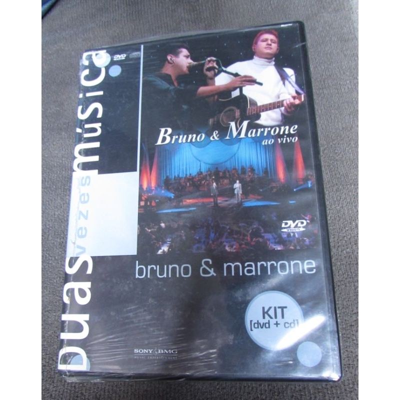 Bruno & marrone ao vivo duas vezes música kit CD + dvd novo lacrado