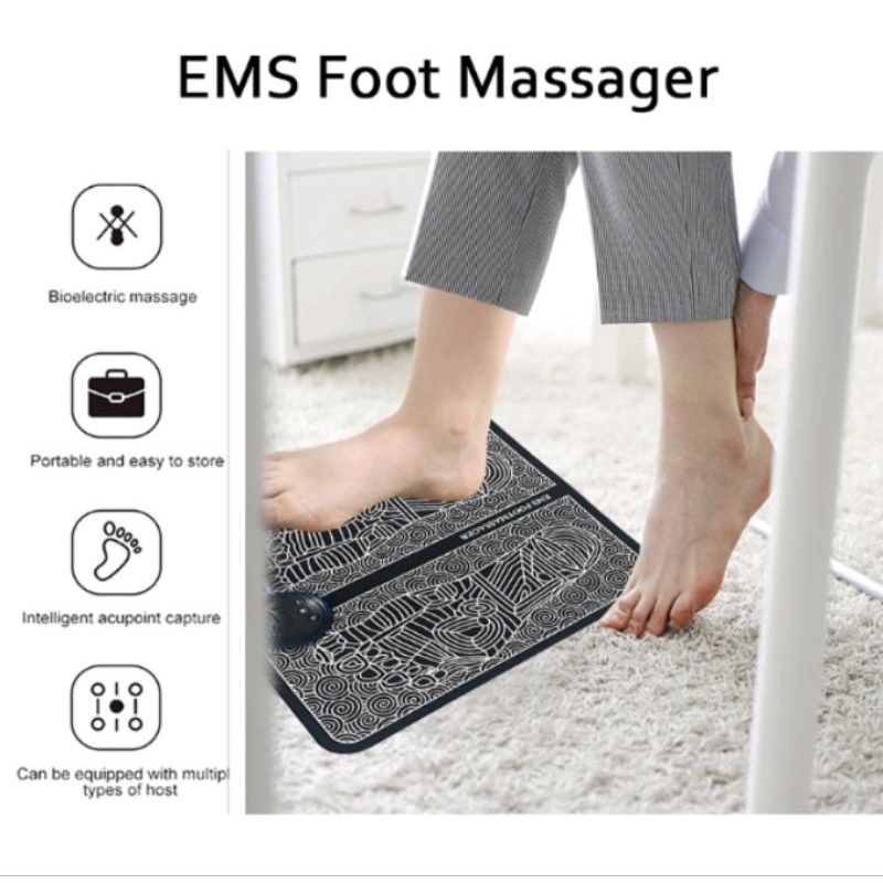 EMS Tapete Massageador Elétrico Para Pés, Para Cuidados De Saúde, Massagem De Saúde Física