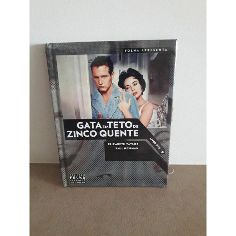 Dvd Mais Livro Gata Em Teto De Zinco Quente - Coleção Folha Clássicos Do Cinema - Lacrado