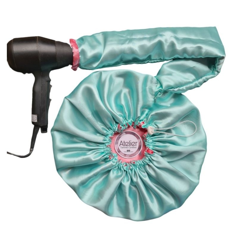 1 Touca De Cetim Difusora Dupla Face Antifrizz Com Regulador em Oferta na Shopee