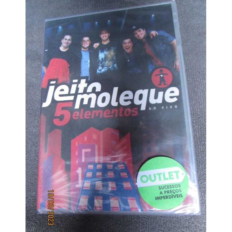 jeito moleque 5 elementos ao vivo dvd novo lacrado
