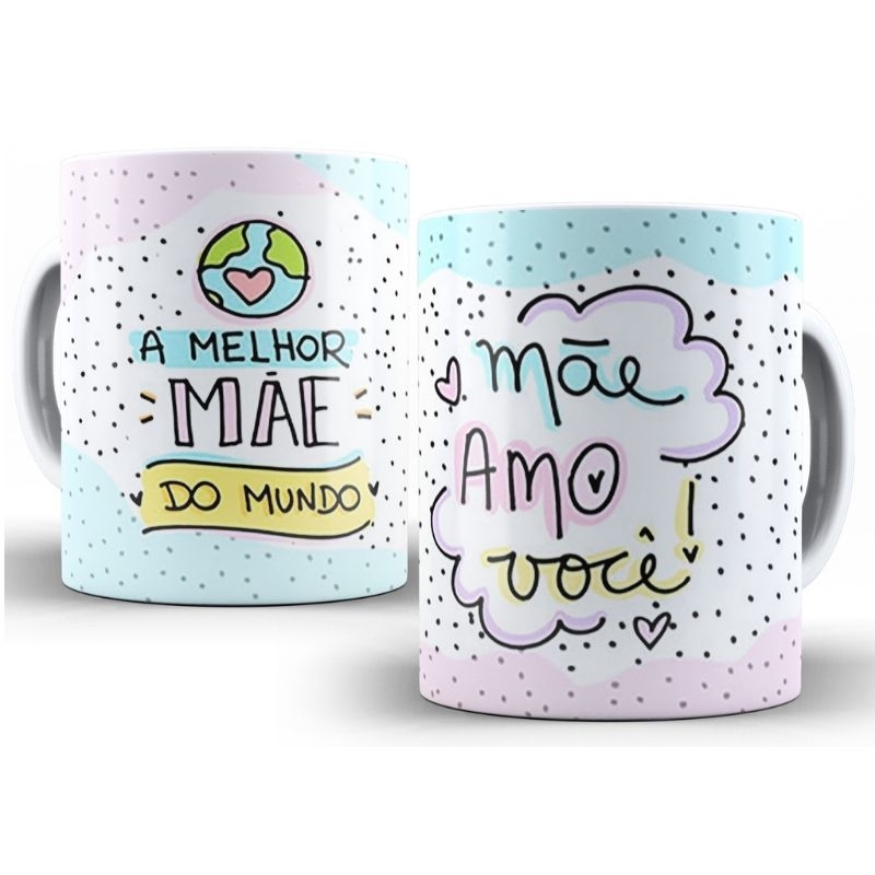 MELHOR MÃE DO MUNDO 325ML CANECA DE PORCELANA em Oferta na Shopee