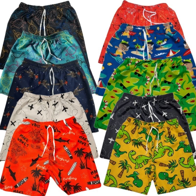 Bermuda infantil Menino estampado tactel - Short Masculino verão - Roupa infantil