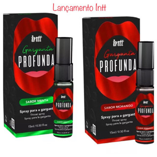 Garganta Profunda Oral Sabor Menta ou Morango Escolha Beijável Spray Dessensibilizante 15ml Intt - Sex Shop
