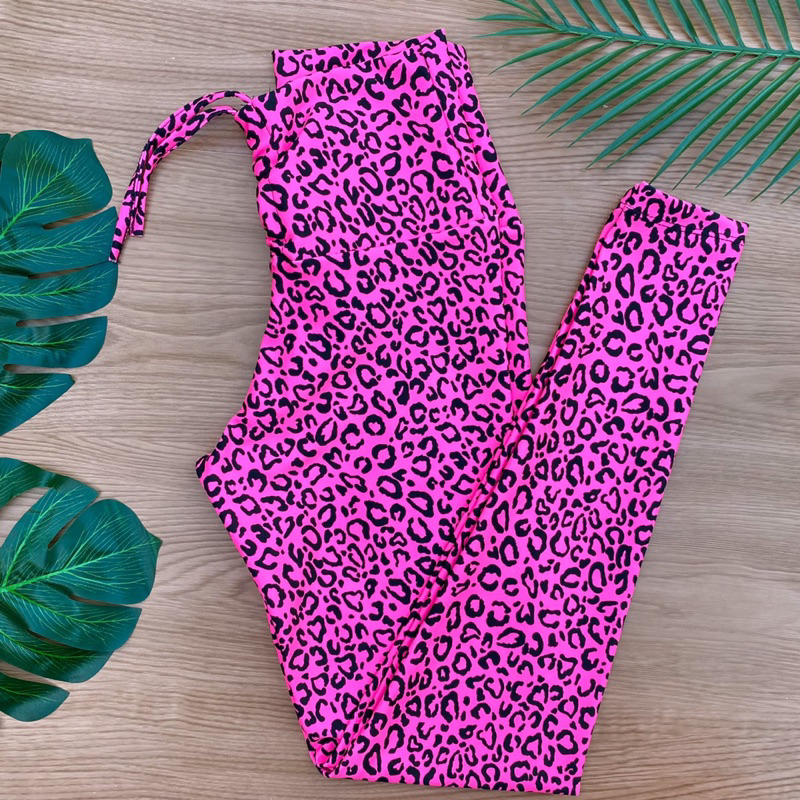 Calça Legging com Cordinha Corda Cintura Alta Fitness para Academia e Caminhada em Oferta na Shopee