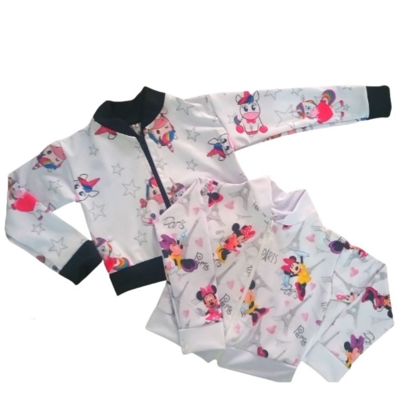 Casaco jaqueta bomber bebê infantil menina Blusa de Frio estampada